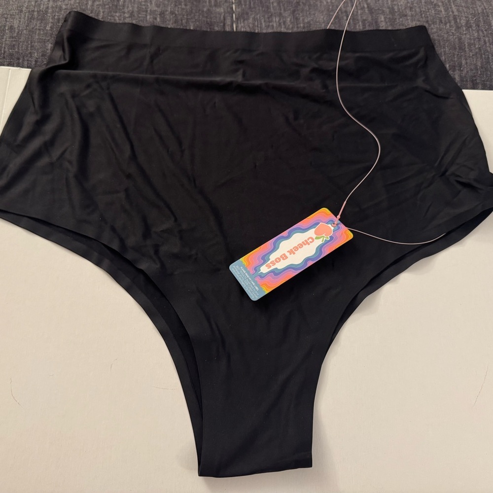 Cheek Boss Black High-Waisted Bikini Bottom New XL CS2